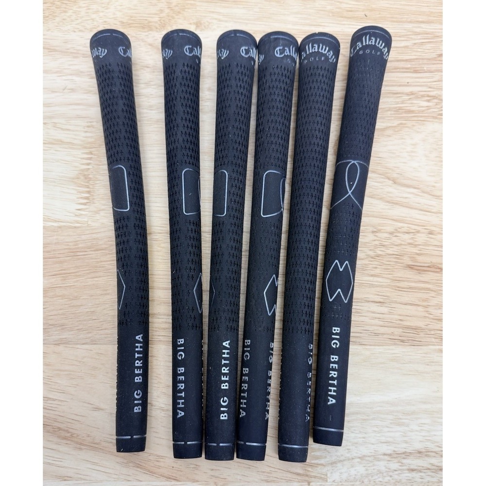 New Lot of 6 Big Bertha Callaway Golf Grips Standard Black #10